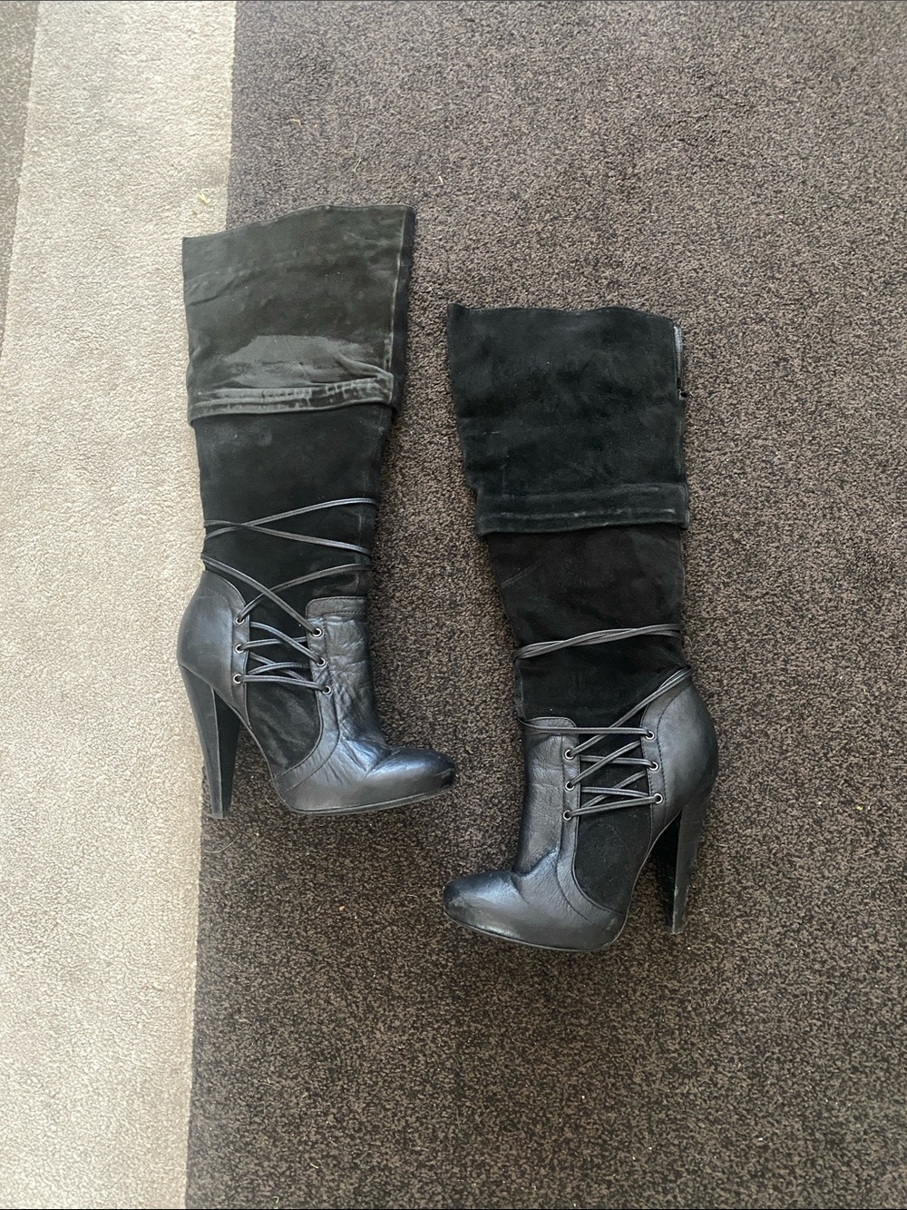 Vintage leather Aldo knee high Boots Size 6